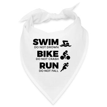 Zitat Triathlet - Bandana - Weiß - Vorne