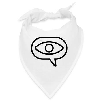 Visuell Sehen Auge Sprechblase - Bandana - Weiß - Vorne
