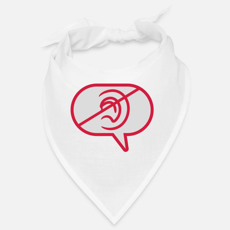 N’entendez pas la bulle de symbole Bandana