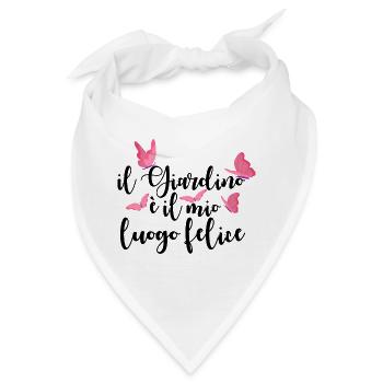Il Jiardino E Il Mio Luogo Felice Para Jardineros - Bandana - Weiß - Vorne