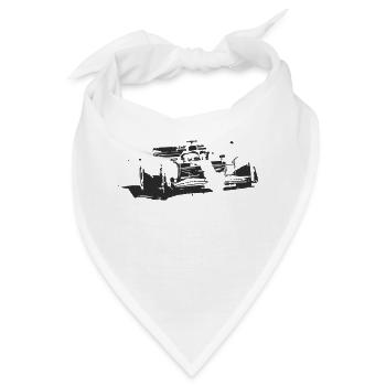 Rennwagen - Bandana - Weiß - Vorne