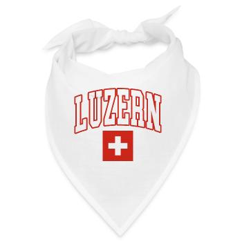 Luzern schweiz flagge - Bandana - Weiß - Vorne