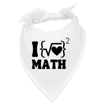 Ich liebe Mathe - Bandana - Weiß - Vorne