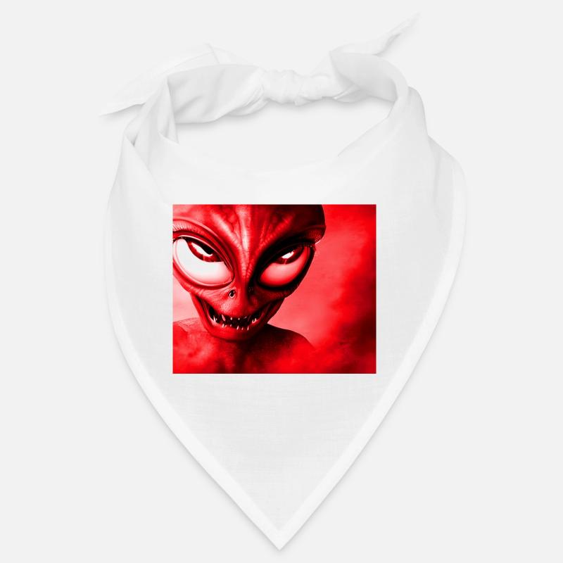 Alien with Sharp Teeth Design - Red Bandana