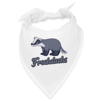 Lustiger, Süßer Dachs, Frechdachs, - Bandana - Weiß - Vorne