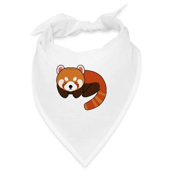 Roter Panda Müde Schlafen - Bandana - Weiß - Vorne