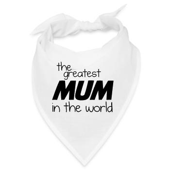 Die größte Mutter der Welt - Schwarz - Bandana - Weiß - Vorne