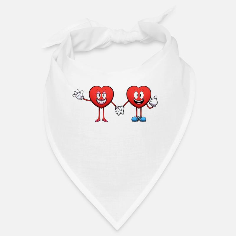 Hearts Couple se tenant la main Bandana