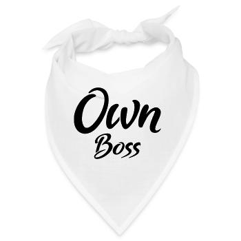 own boss black - Bandana - Weiß - Vorne