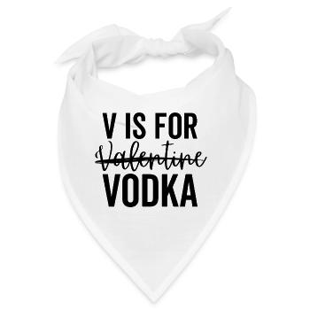 V wie Valentine Vodka - Bandana - Weiß - Vorne