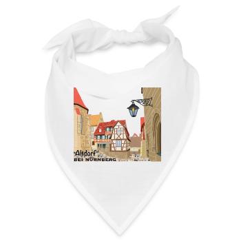 Altdorf bei Nürnberg, Altstadt, Bayern, Zeichnung - Bandana - Weiß - Vorne