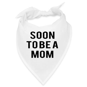 Schwangerschaft Babyparty Babyshower Boy Girl - Bandana - Weiß - Vorne