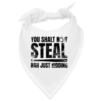Baseball Du sollst nicht stehlen - Bandana - Weiß - Vorne