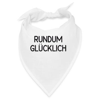 rundum glücklich - Bandana - Weiß - Vorne