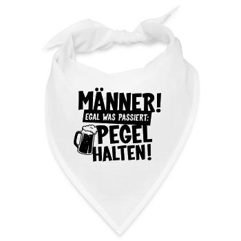 Männer Pegel halten Bier - Bandana - Weiß - Vorne