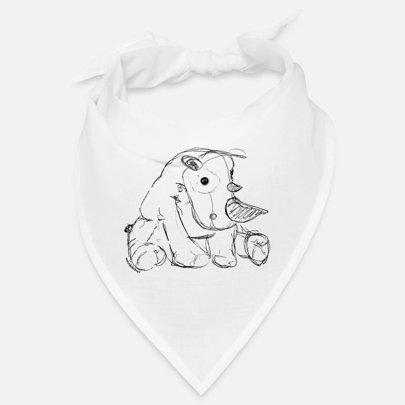 Nashorn - Bandana - Weiß