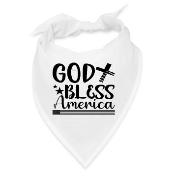 God Bless America - Bandana - Weiß - Vorne