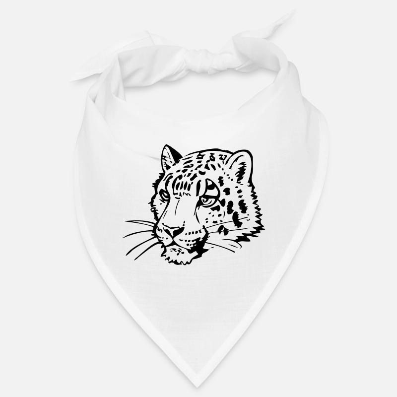 Snow leopard in comic handle Bandana
