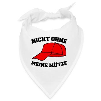 nicht ohne meine muetze 002 - Bandana - Weiß - Vorne