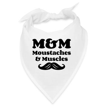 M&M (Schnurrhaare & Muskeln) - Bandana - Weiß - Vorne