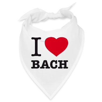 I LOVE BACH - Bandana - Weiß - Vorne