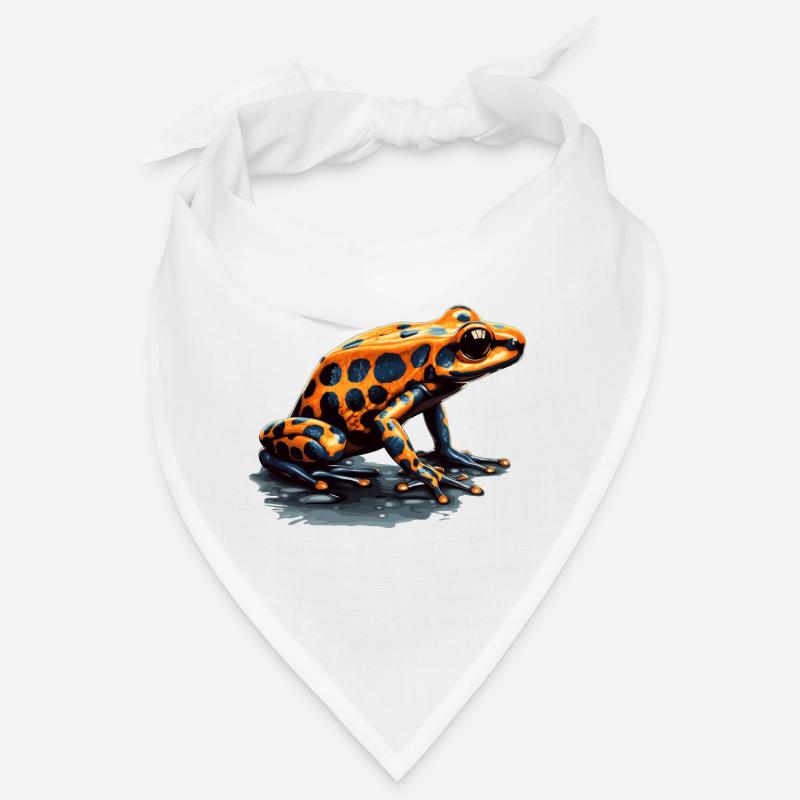 Süßes, gelb gepunkteter Pfeilgiftfrosch - Bandana - Weiß