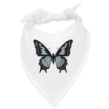 Einfacher Schmetterling Minimalistisch Schmetterling Minimalistisch - Bandana - Weiß - Vorne