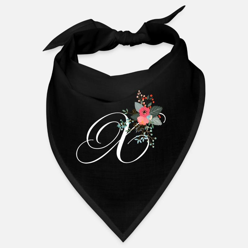 Letter x flowered Bandana