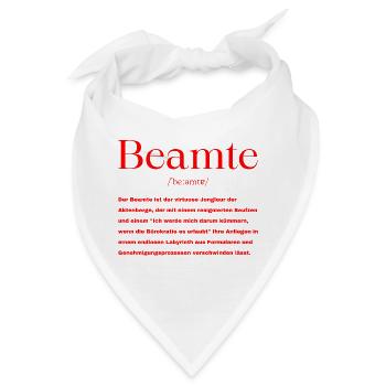 Beamte Definition - Bandana - Weiß - Vorne