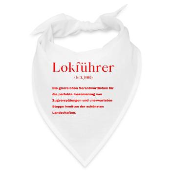 Lokführer Definition - Bandana - Weiß - Vorne