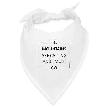 the mountains are calling! - Bandana - Weiß - Vorne