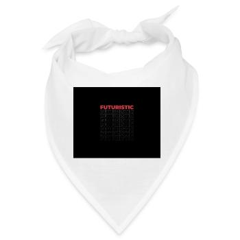Black And Red Modern Futuristic Graphic Hoodie - Bandana - Weiß - Vorne