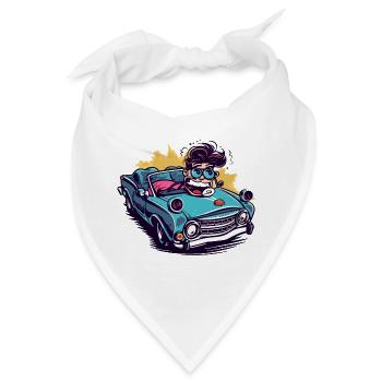 Max im Cabrio - Bandana - Weiß - Vorne