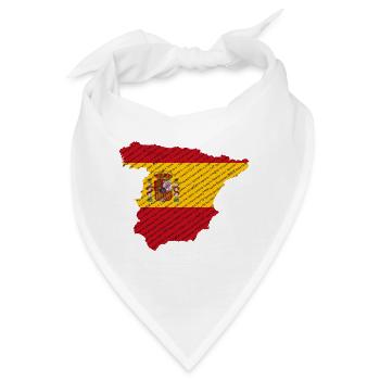 Spanien in vielen Sprachen - Bandana - Weiß - Vorne