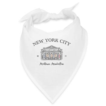New York City, Manhattan Midtown, USA - Bandana - Weiß - Vorne