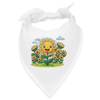Sonnige Felder - Bandana - Weiß - Vorne