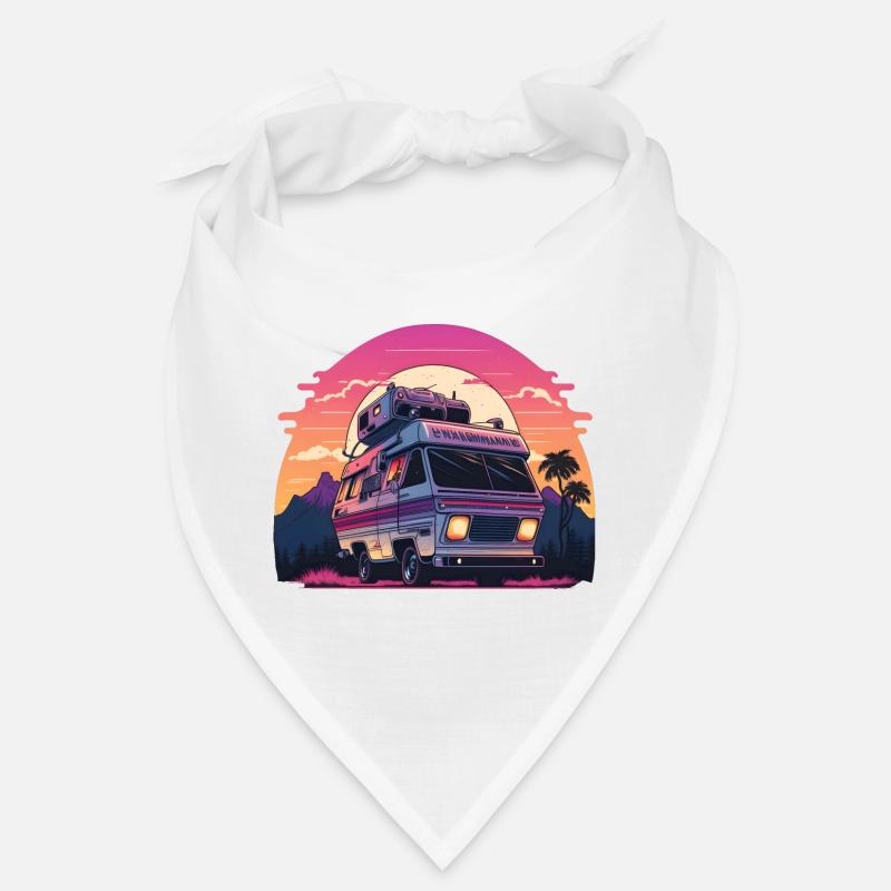 Synthwave Camper sunset Bandana