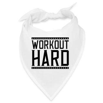workout hard - Bandana - Weiß - Vorne