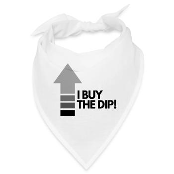 I BUY THE DIP Aktien - Bandana - Weiß - Vorne