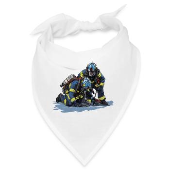 Feuerwehrmann in Aktion - Helden - Bandana - Weiß - Vorne