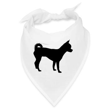 chihuahua schattenriss 1 - Bandana - Weiß - Vorne
