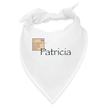 Patricia Vorname Namensschild Protactinium - Bandana - Weiß - Vorne