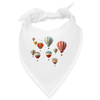 Heißluftballons schweben dort oben! - Bandana - Weiß - Vorne