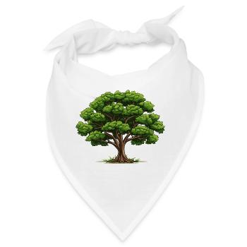 Laubbaum - Naturschutz - Bandana - Weiß - Vorne