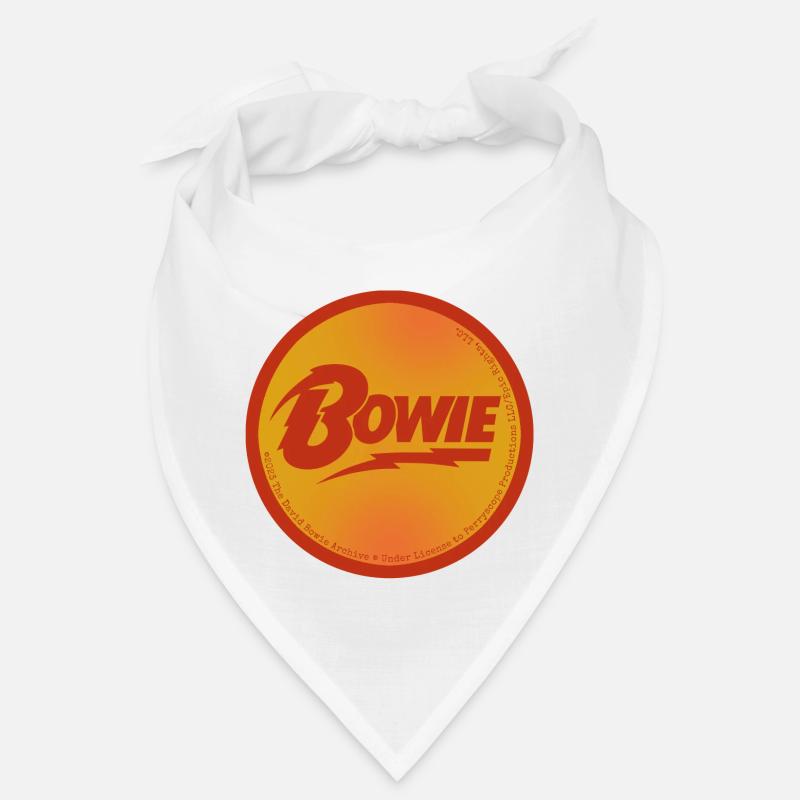 David Bowie Écriture Rouge Avec Flash - Bandana - blanc