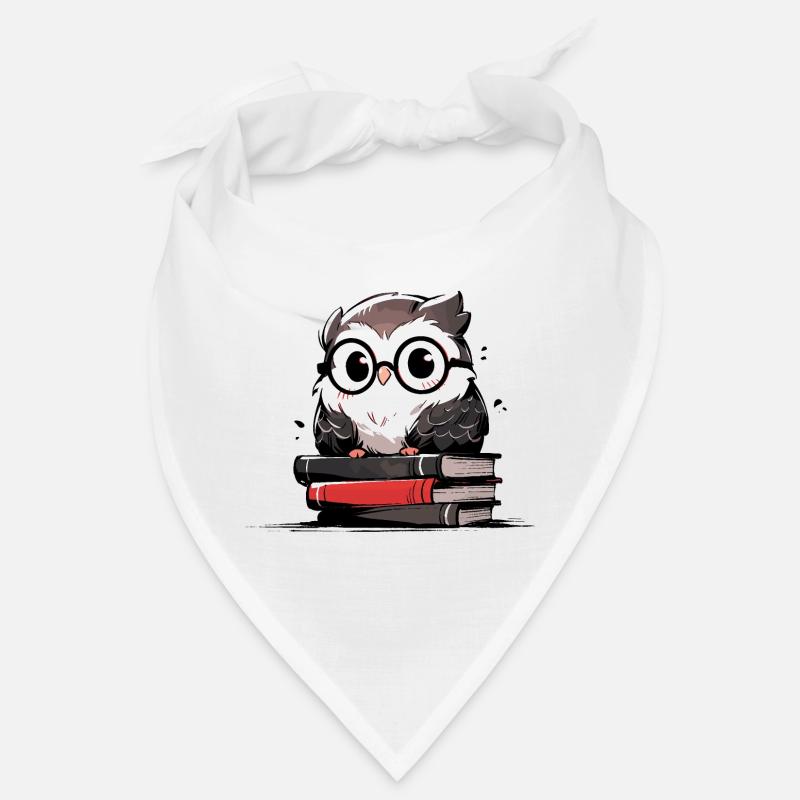 Eule - Bandana - Weiß