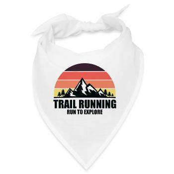 Trail Run Ultra Running Berg Trekking Laufen - Bandana - Weiß - Vorne
