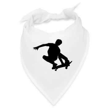 Skate Freestyle Grab Trick - Bandana - Weiß - Vorne