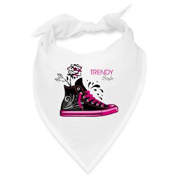 Trendige, stylische Sneaker - Bandana - Weiß - Vorne