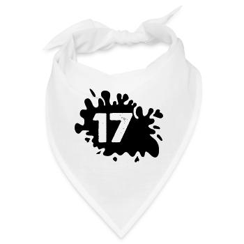 kleckse 17 - Bandana - Weiß - Vorne